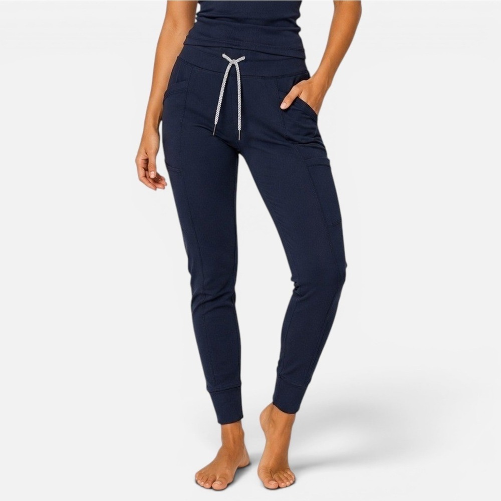 Yogalicious Lux Prestige 7/8 Jogger Navy Blue XS High Rise Pockets Activewear